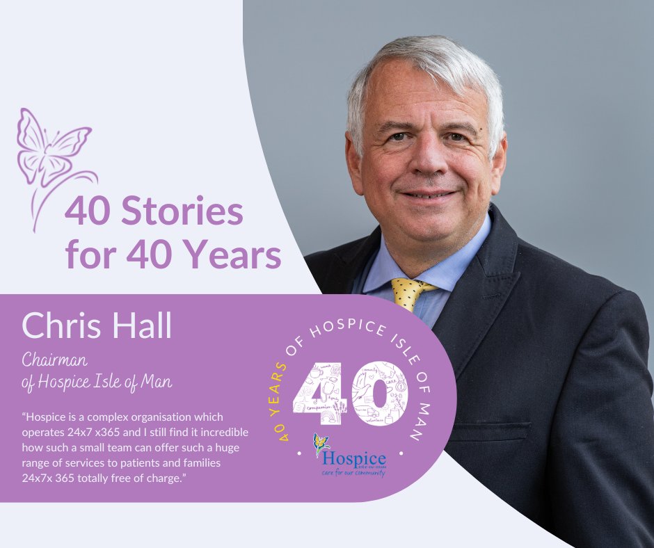 2023 sees Hospice celebrate our 40th year of providing care to the community. 

The best way for us to acknowledge the years is to focus on the people. People are genuinely at the heart of our Hospice 💜 

First; we have Chris Hall. Read his story here ow.ly/oa8j50MM5iG