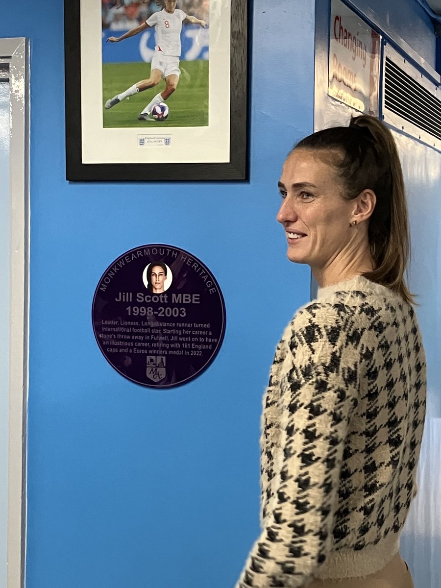 Another thoroughly well-deserved accolade for ⁦<a href="/JillScottJS8/">Jill Scott MBE</a>⁩ - a blue plaque ⁦<a href="/MonkAcademy/">Monkwearmouth Academy</a>⁩ 👏👏👏Interview on tonight’s Look North ⁦<a href="/BBCLN/">BBC Look North NE&C</a>⁩ 6.30pm
