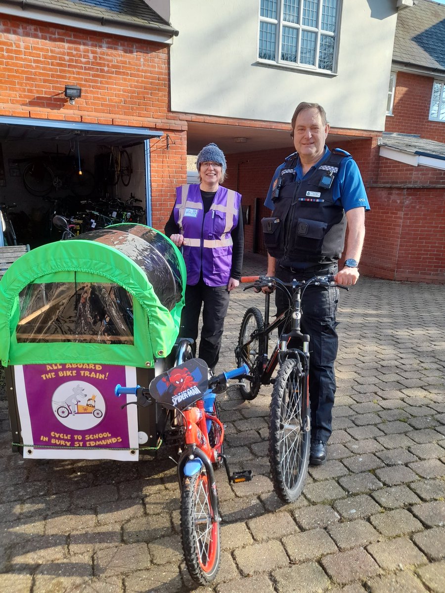 ecocarriersbse's tweet image. Many thanks to @BuryStEdsPolice Community Engagement Team for bringing us 10 more bicycles today for the Bury St Edmunds #BikeLibrary
These will soon be available for loan term loan.