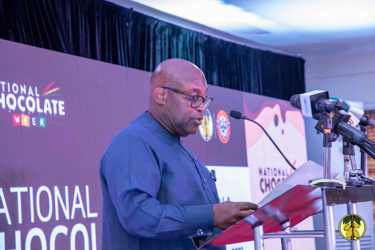 ghcocobod's tweet photo. Scenes from the Launch of the 2023 National Chocolate Week Celebration. #ChocolateCity Accra will open from Saturday, 11 February to Tuesday, 14 February at the Tetteh Quarshie Roundabout. Eat Chocolate 🍫, Stay Healthy 💪🏾, Grow Ghana 🇬🇭 #NationalChocolateWeek @PMacManu https://t.co/B9jee4MiGT