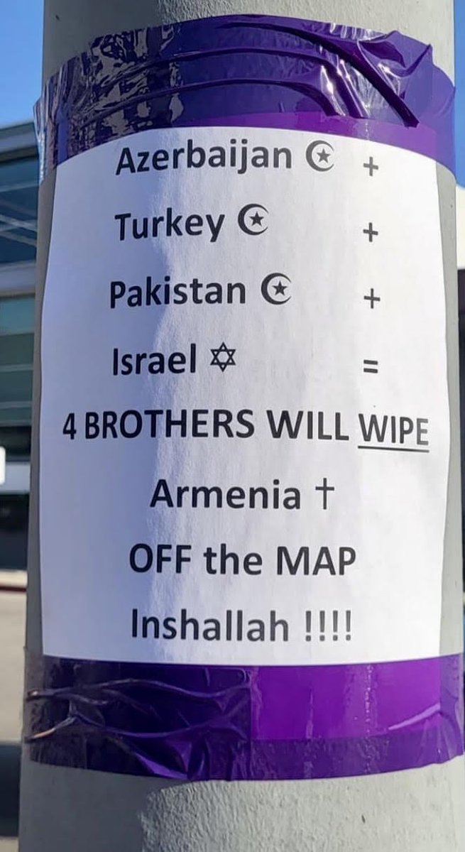 algalitsky's tweet photo. According to @BeverlyHillsPD, promoting genocidal hatred against Armenians &amp; vowing to wipe our country off the map is all good under the First Amendment. https://t.co/GeQD11aNjC