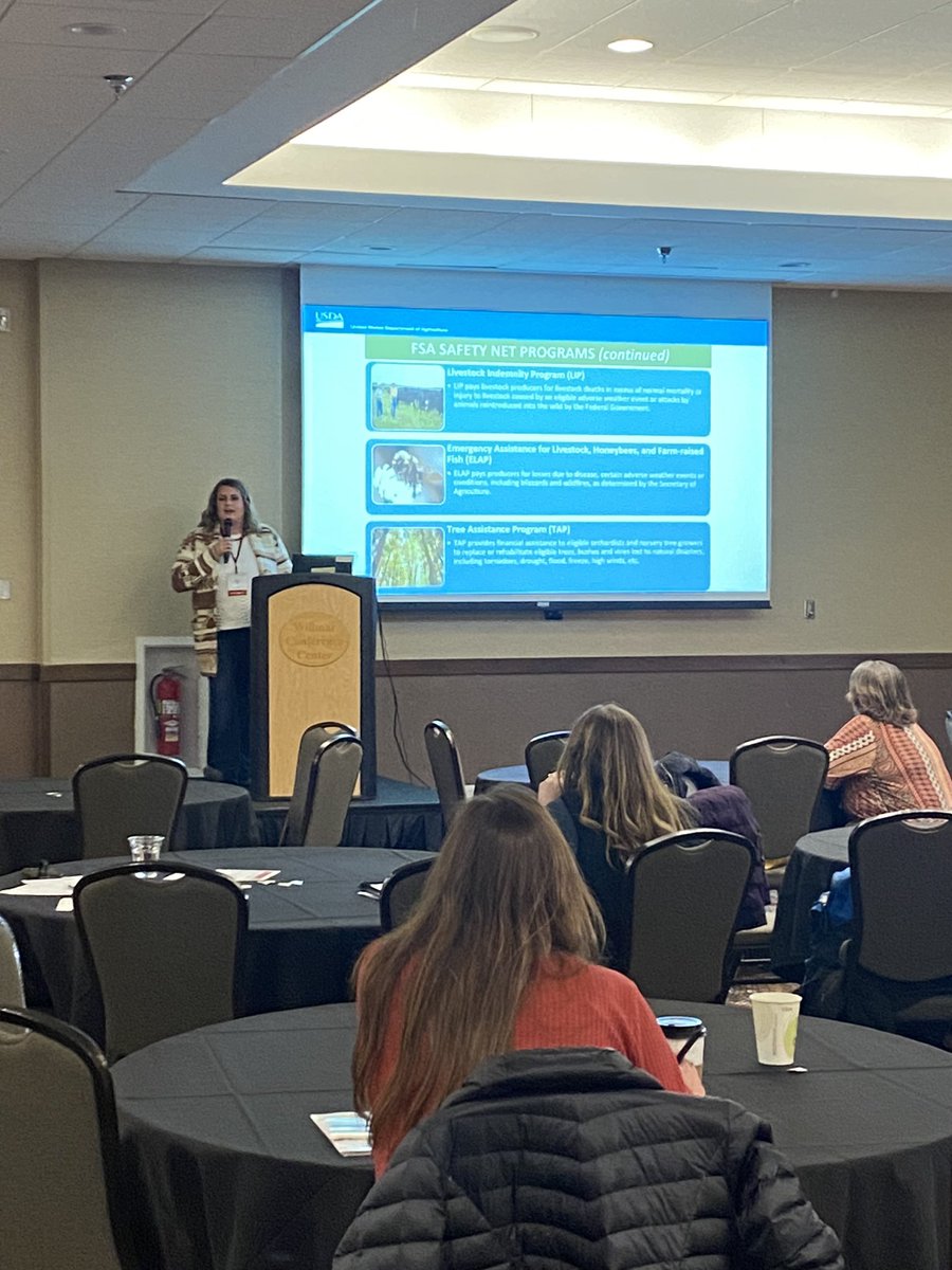 Grateful for the partnership between <a href="/UMNExt/">U of MN Extension</a> and Minnesota Farm Service Agency on the Women in Agriculture Network. Here’s Ellen Oelfke presenting at the 2023 Extension Women in Ag conference on FSA programs. <a href="/whitneyplace/">Whitney Place</a> #WAGN2023