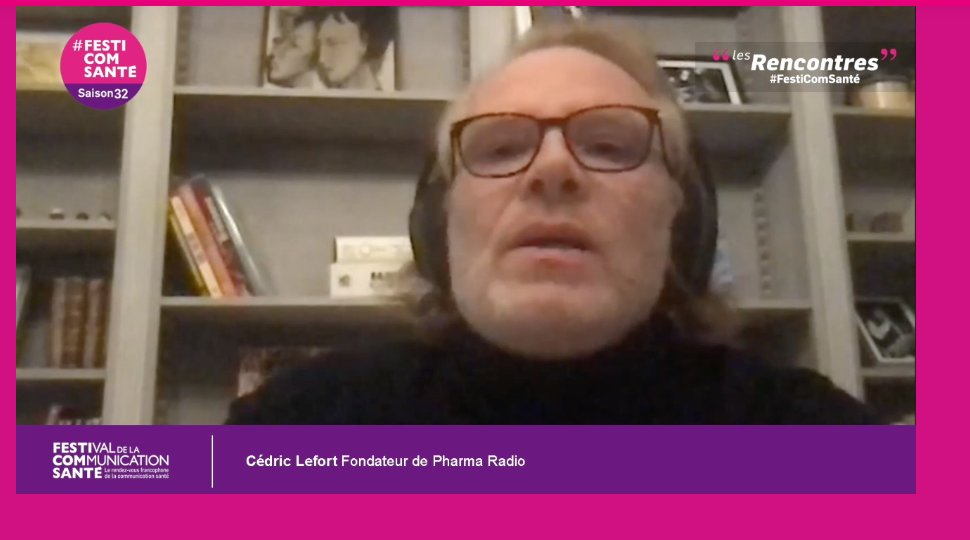 🎙Rencontre #FestiComSanté 
«L'#audio intègre une dimension de forte spontanéité, beaucoup plus que pour la #Video : on transmet de l'#emotion !» #podcastsanté 
✔️Cédric Lefort - Fondateur de Pharma Radio <a href="/pharmaradio/">Pharmaradio votre dose 💊 d'information en 3 min</a>  #esante