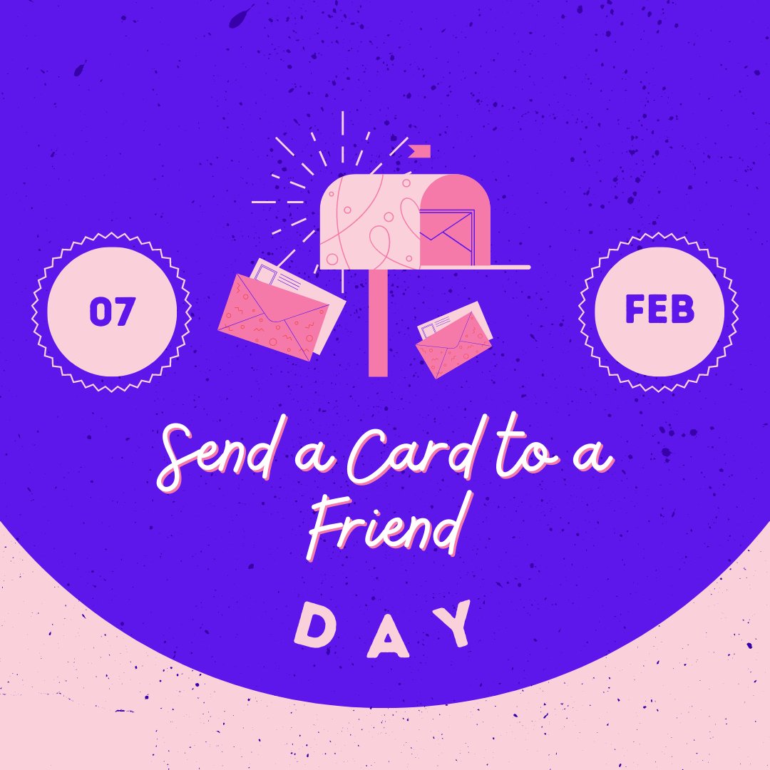 Do you have a friend that is on your mind? Today is send a friend a card day.

#celebrateeveryday #sendacard