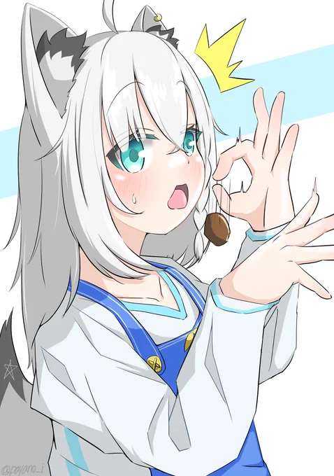 つまみ食いがバレた白上 #絵フブキ 