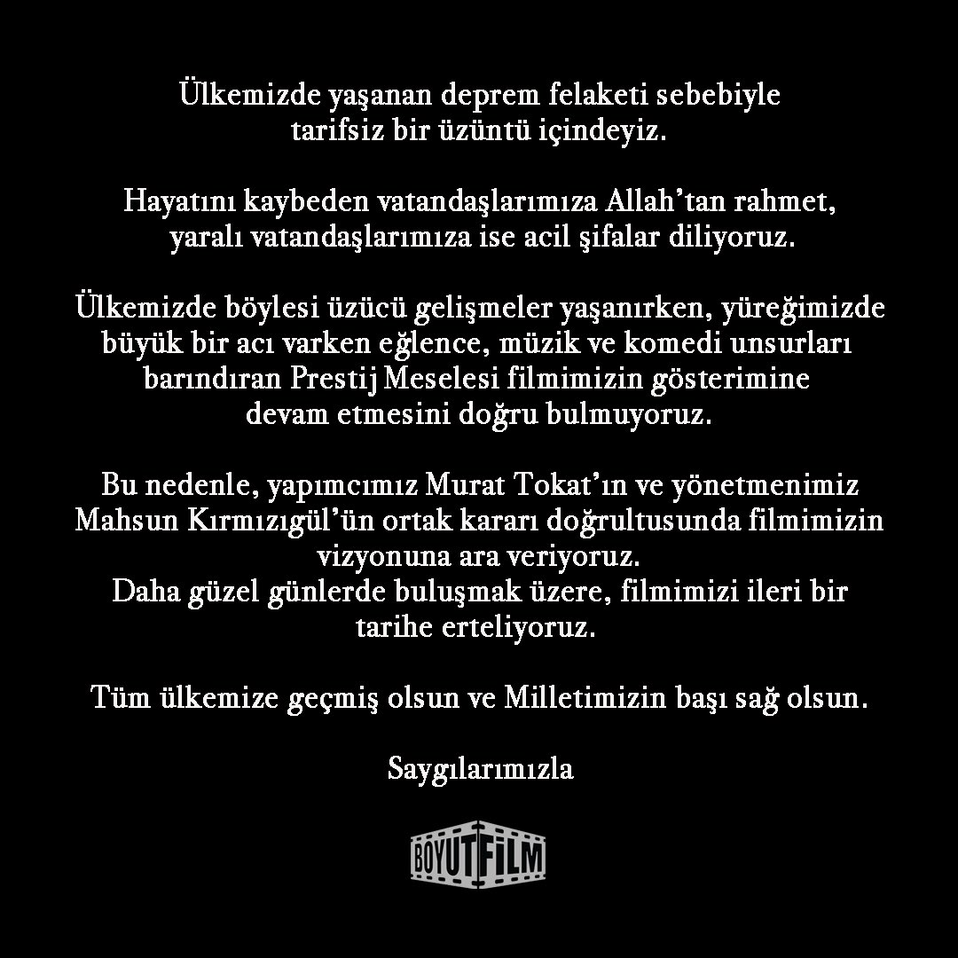 Tüm ülkemize geçmiş olsun ve milletimizin başı sağolsun.