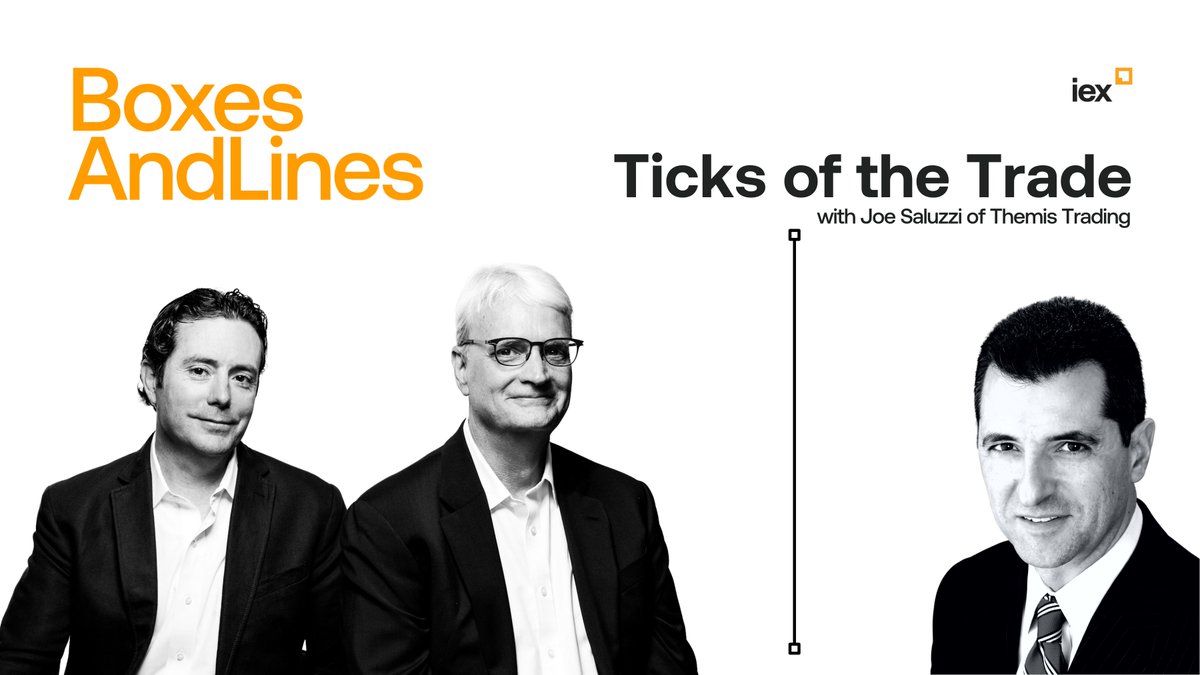 iexexchange's tweet photo. On the latest #BoxesAndLines, our hosts Ronan Ryan and John Ramsay are joined by return guest Joe Saluzzi of Themis Trading. Listen to “Ticks of the Trade” here: https://t.co/tVQaHc7Hi0 https://t.co/JPzLiNklbx