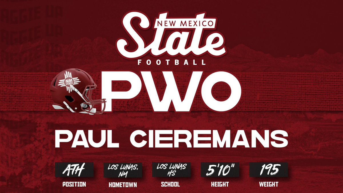 Stayin’ in State! We’ll pick up First-Team All-State and All-Metro quarterback  <a href="/CieremansPaul/">Paul Cieremans</a> from Los Lunas! 

#NSD23 | #AggieUp