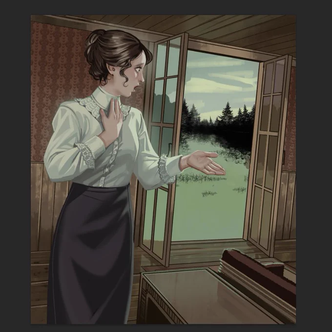 Having fun with the Short Story Illustration process! #wip 