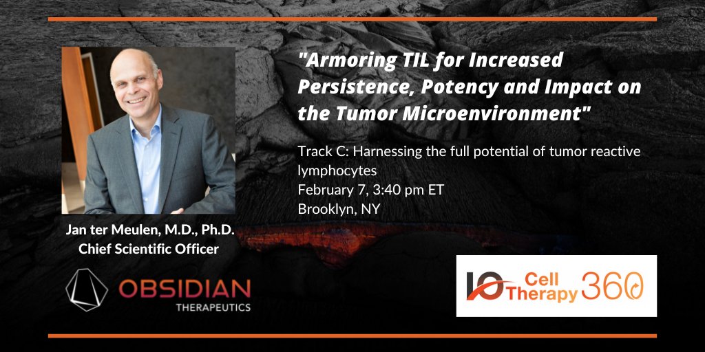 Today at 3:40 pm, Jan ter Meulen, M.D., Ph.D., CSO, will present “Armoring TIL for Increased Persistence, Potency and Impact on the Tumor Microenvironment” during the IO360° Summit @ConferenceForum. Check out the full agenda at theconferenceforum.org/conferences/im…
