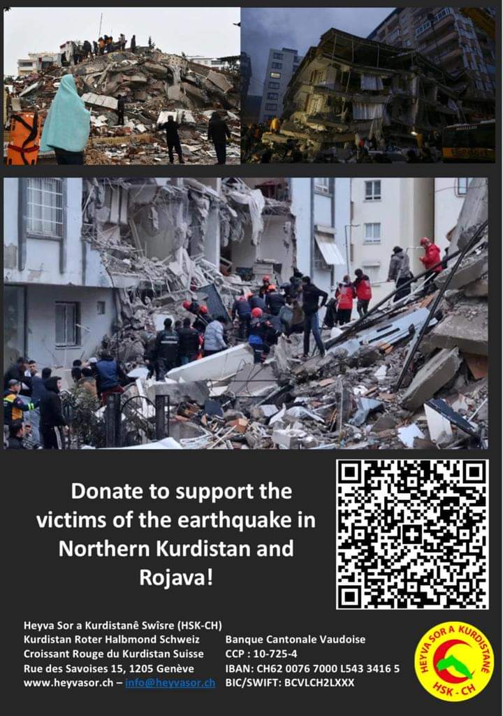 Most aid donated to Org. linked to Turkish state never reaches Kurdish Southeast of the country. The Kurdish Red Crescent is the main relief organization on the ground in Kurdistan. See their Call for donations now and support the people of the region ➡️heyvasor.com/en/banga-alika… 12