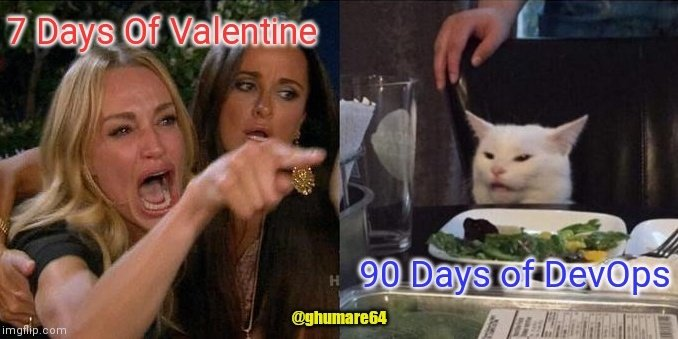 Hello (👋),

         "90DaysOfDevOps" Club ⭐️🥳

                                   Join the DevOps Community today.

#ValentinesWeek