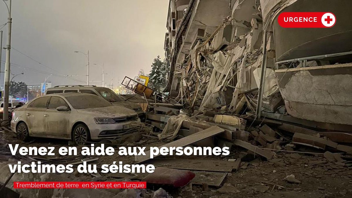 CroixRouge's tweet image. Un séisme aux conséquences dévastatrices dans le sud-est de la Turquie et le nord de la Syrie.
Une véritable course contre-la-montre où chaque minute compte a débuté.
Appel à don fcld.ly/m7k7r51