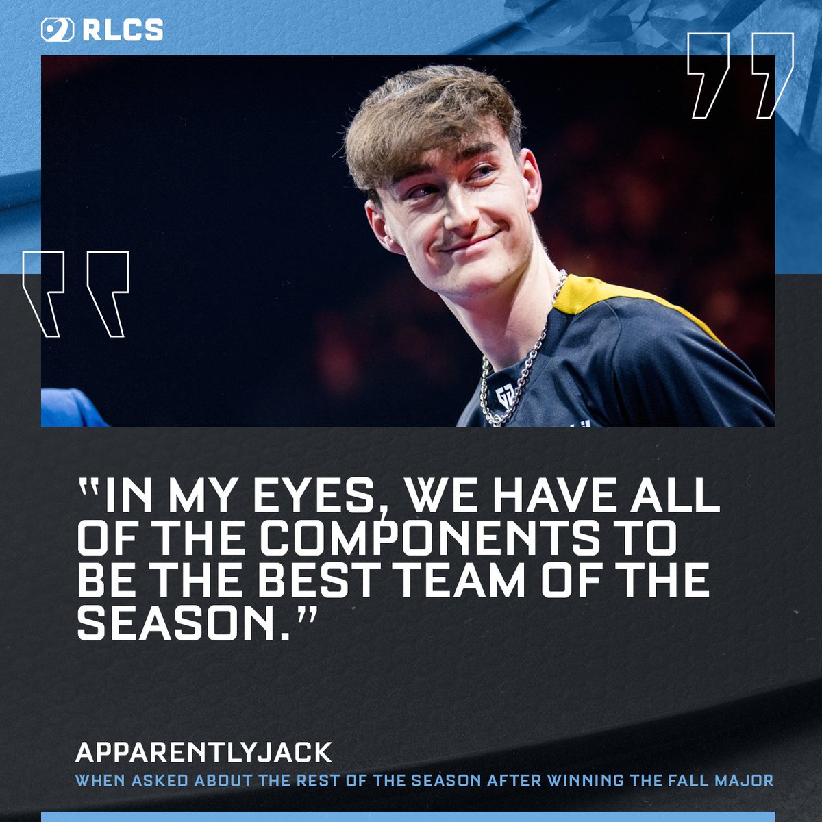 It's been a hot start for @GenG in the #RLCS 2022-23 Season 🔥  @ApparentlyJxck's confident they can go all the way 🏆, image size:1200x1200
