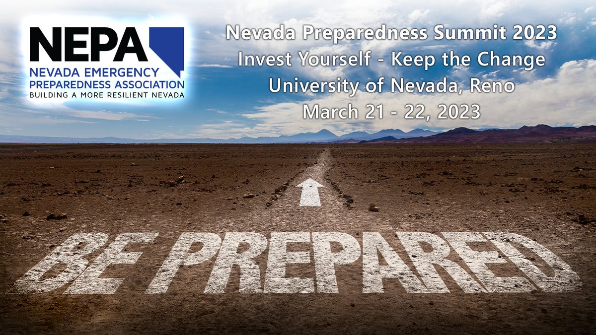 NVEmergencyMgmt's tweet photo. Join us in March for NV’s Preparedness Summit at the Joe Crowley Student Union in Reno. The NPS is a unique gathering of individuals from Emerg Mgmt, Homeland Security, Military, LE, Fire Safety &amp; Public Health entities within NV &amp; the region.
Visit: https://t.co/k7iCeuI5te https://t.co/4wtuHG7lPm