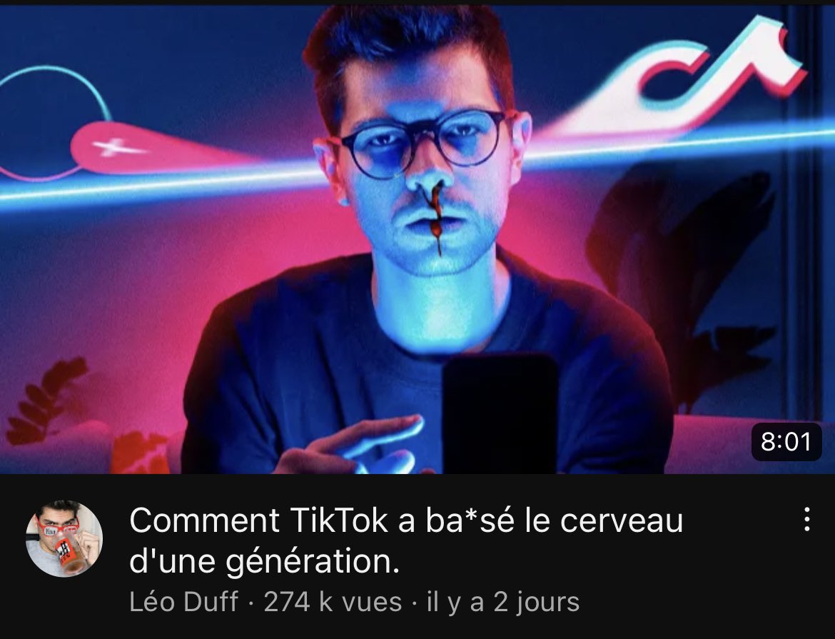 Cette vidéo de <a href="/LeoDuffOff/">Léo Duff</a> mérite un award ! 

Si vous avez été sur tiktok aujourd’hui regardez là SVP 🙏

youtu.be/FALDuZ5pPxc