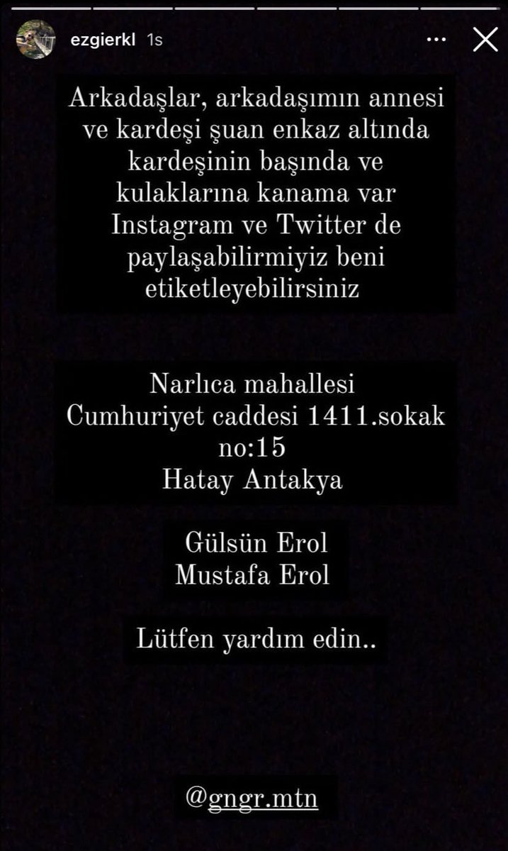 #hataydepremi #YARDIMEDİN #enkazaltındayım <a href="/haluklevent/">Haluk Levent ( Ahbap Ekibi )</a> <a href="/ahbap/">Ahbap</a> <a href="/AFADBaskanlik/">AFAD</a>