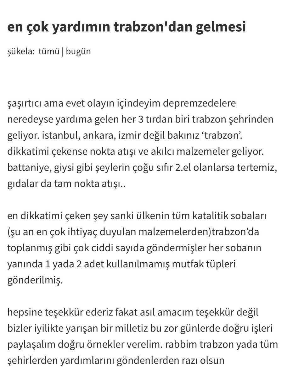 Bu motivasyon bana epey bir müddet gider. Tebrikler Trabzon