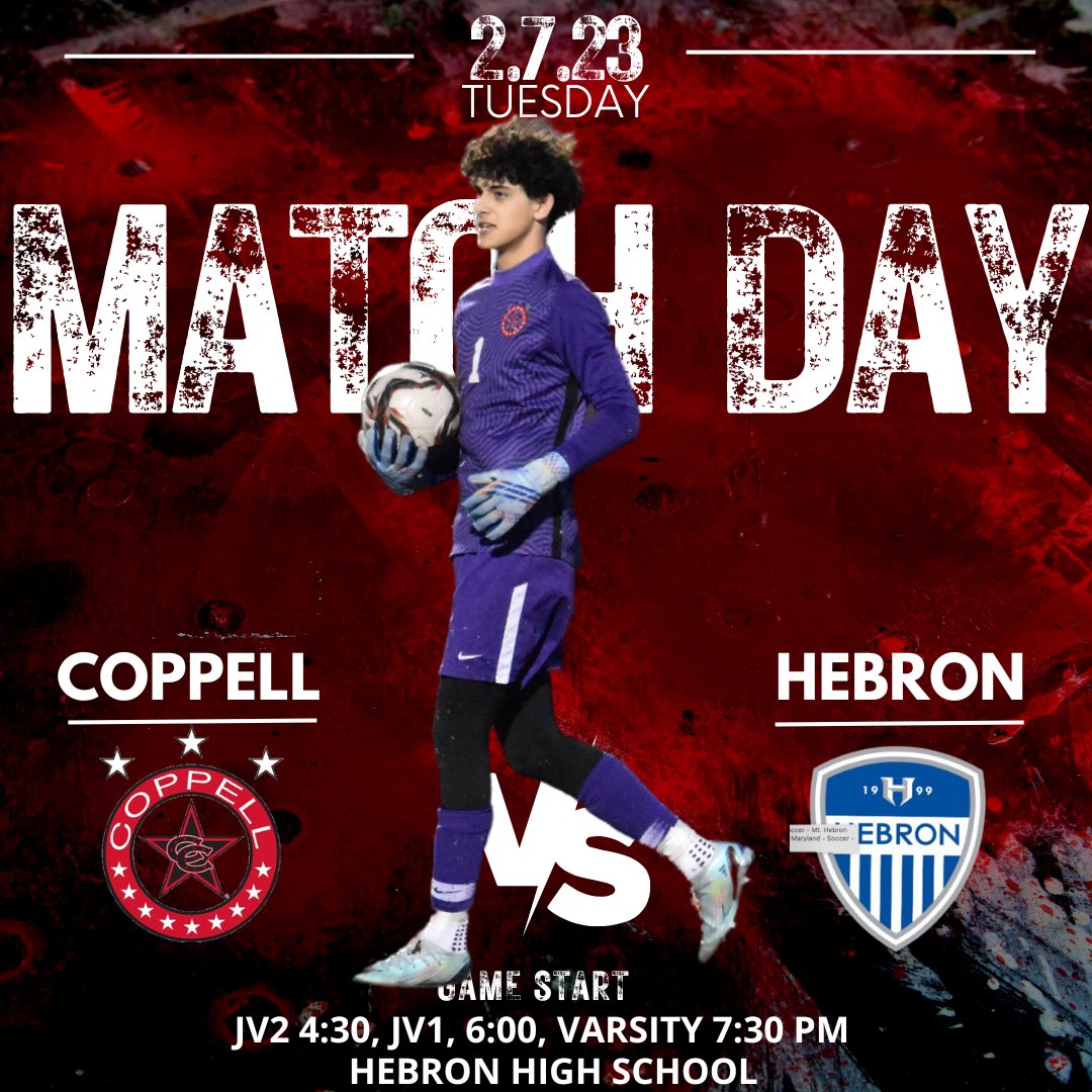 CoppellSoccer's tweet photo. Big game tonight against undefeated Hebron at Hebron HS. The team is pumped and ready to get the win tonight. Bring your rain boots and jackets just in case. Let’s go Cowboys. https://t.co/BxHbrjI0eJ