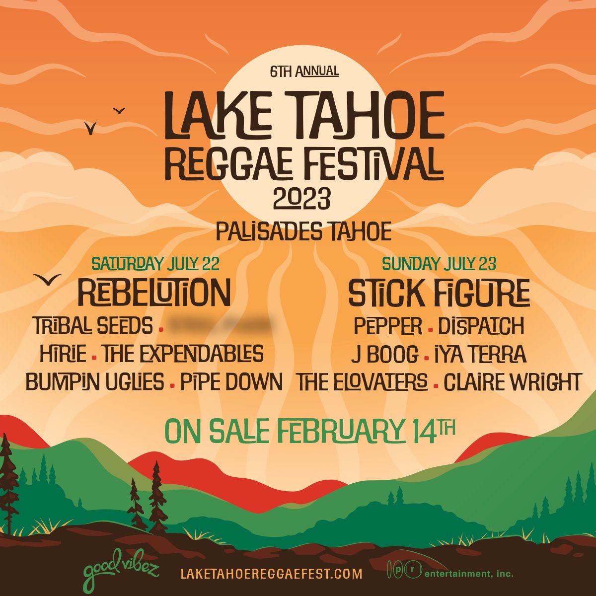 Catch us at the Lake Tahoe Reggae Festival on July 23rd!🤩 Tickets are on sale February 14th at 10am PT 📷️: @mikedenim