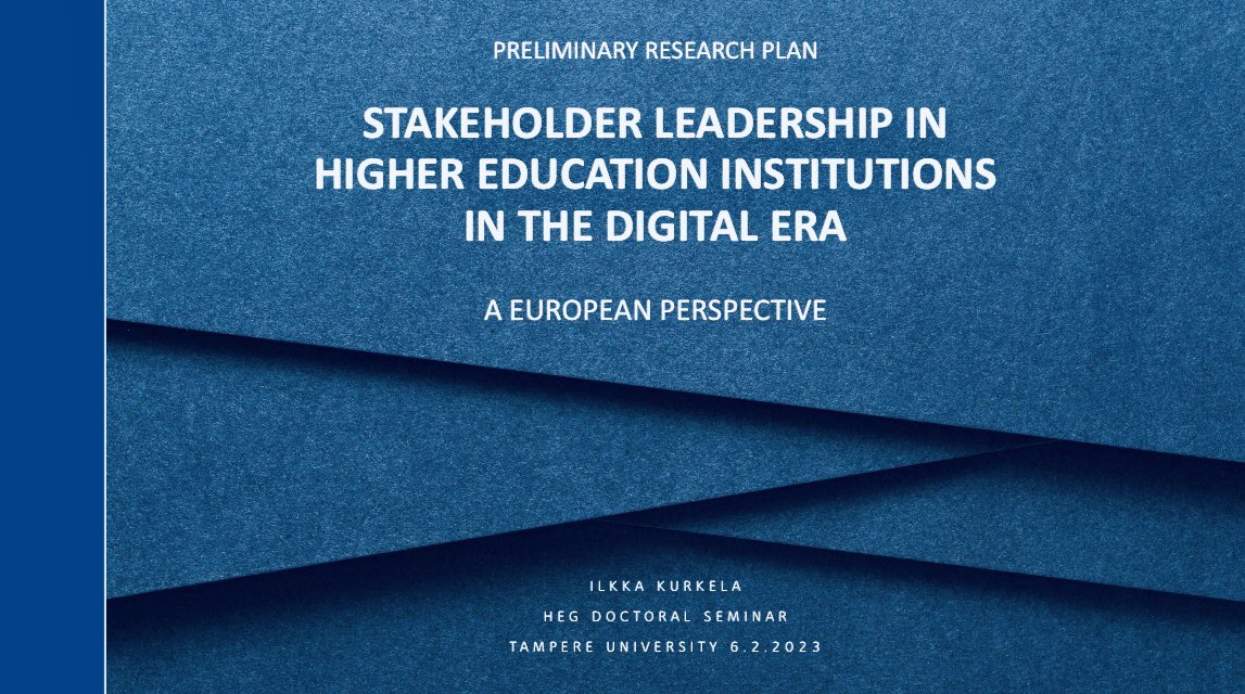 Ilkka Kurkela (@ilkkakurkela) on Twitter photo Phew! was a bit nervous first but I made it! đ
Had a great opportunity to present my preliminary research plan today at Higher Education -group research seminar. The 1st month of my doctoral studies has been inspiring. đđ Happy to be studying at <a href="/DocSchool_TAU/">Doctoral School of Tampere University</a> @TampereUni Phew! was a bit nervous first but I made it! đ
Had a great opportunity to present my preliminary research plan today at Higher Education -group research seminar. The 1st month of my doctoral studies has been inspiring. đđ Happy to be studying at <a href="/DocSchool_TAU/">Doctoral School of Tampere University</a> @TampereUni
