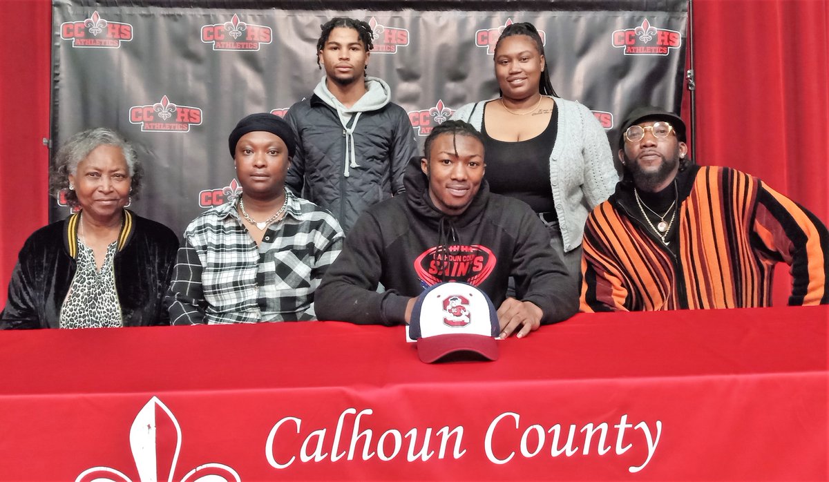 Calhoun County's <a href="/justen4xx/">jb brunson</a> signed Tuesday to play football with <a href="/SCState_Fb/">South Carolina State Football</a>