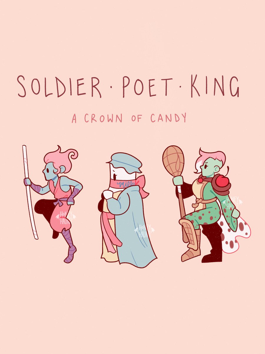 bonus characters for my solider, poet, king series! cumulous and saccharina needed some love 💕 primary was just for me 😤 she’s my fave #dimension20 #acrownofcandy @dimension20show 🍧