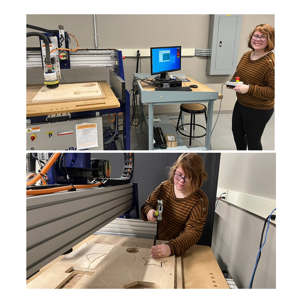 Day one on the CNC machine was a success!  Can’t wait to see their projects develop.