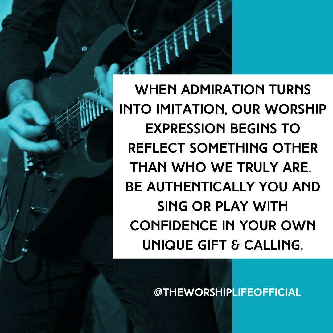 TheWorshipLife_'s tweet photo. It's normal to admire certain worship artists &amp; musicians. I can think of several who have inspired me in my music journey (@brookeligertwood &amp; @darlenezschech). Just be careful that the admiration doesn't turn into imitation. Be you &amp; be confident in your God-given gifts! https://t.co/ZUjhk0p9UG