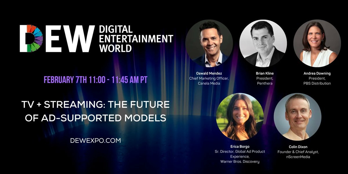 At 11am PT, join the discussion about TV + Streaming: The Future of Ad-Supported Models at #DEW2023. Register now: buff.ly/3jDawzZ
