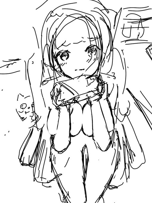 次書く絵の1ラフです。 