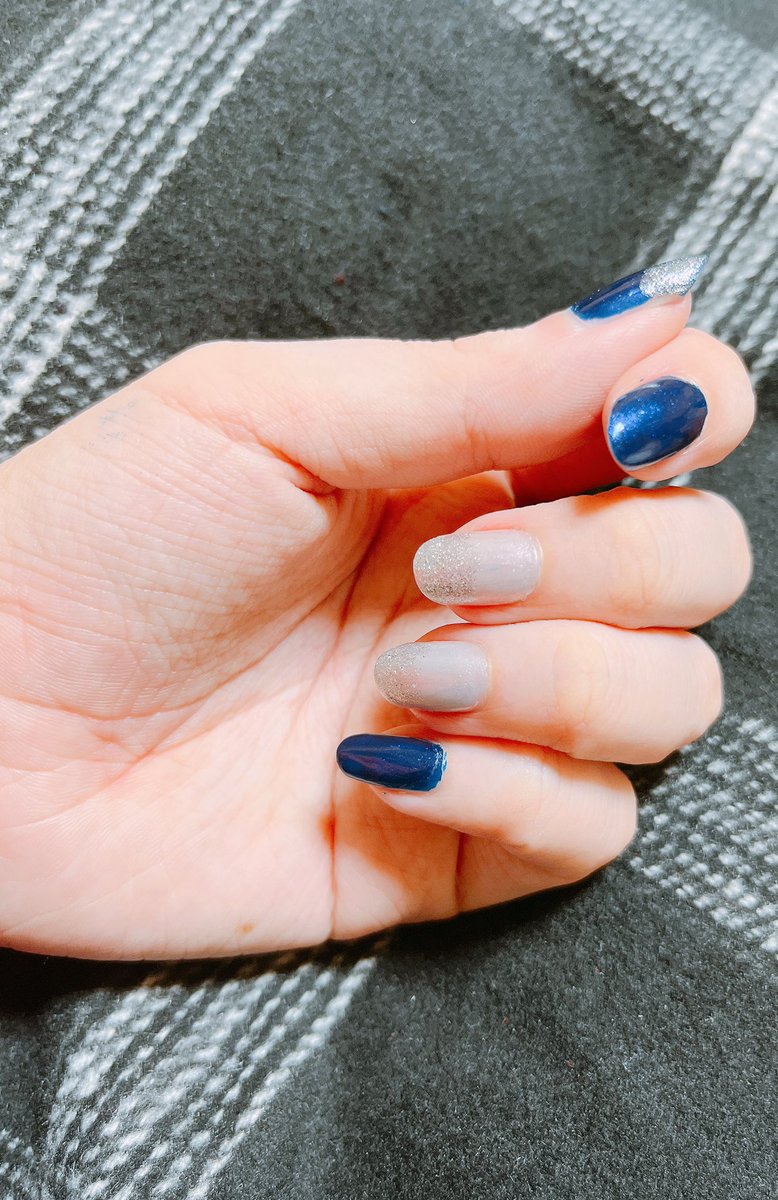 blue nails solo nail polish 1girl traditional media close-up photo background  illustration images