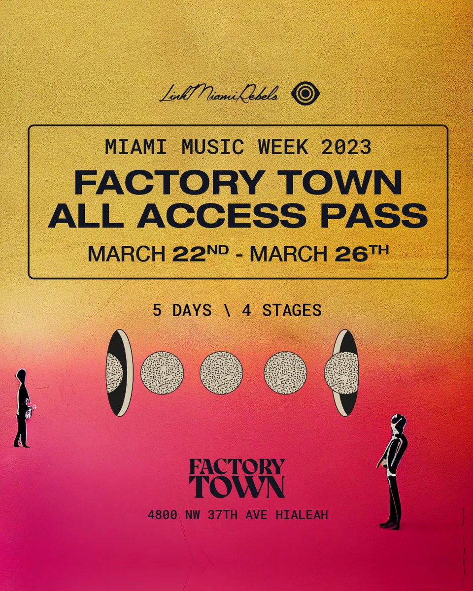 FactoryTown_'s tweet photo. RT CONTEST!

Here is your chance to win a MMW Factory Town pass and enjoy these ridiculous parties with impeccable line ups plus a few more!

#LinkMiamiRebels
TIX ⬇️⬇️⬇️
https://t.co/DDfFT4fz8x https://t.co/otHk0zaGgT