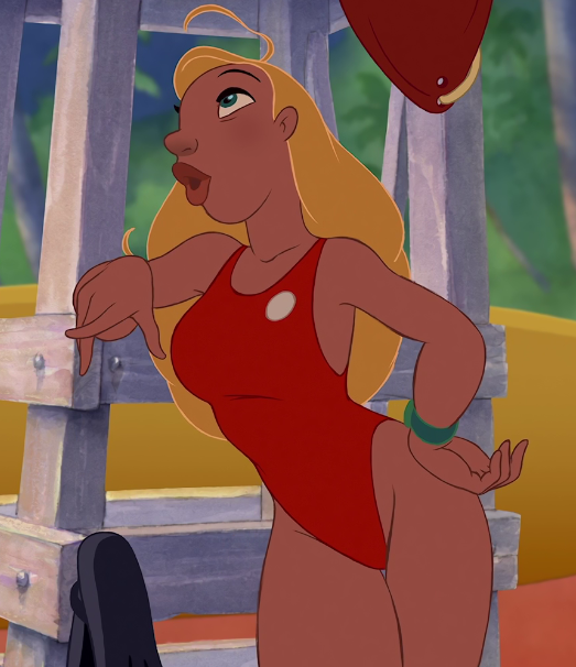 Birilillo's tweet photo. God, the lifeguard from Lilo e Stitch, one of the most thicc and sexy women I ever see in a movie. Look at her, her shapes are insane!
#ThiccThighs #onepieceswimsuit #hipdip https://t.co/CwvhLt2fYN