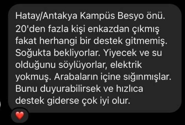 mucaslaa's tweet photo. ÇOK ŞÜKÜR Kİ KURTULANLARIMIZDA VAR BU ARAKADAŞLARIN YAKIN KALABİLCEKLERİ Bİ YER VAR MIDIR BANA ULAŞABİLİRLER Mİ LÜTFEN BİLEN YETKİLİ BİRİ OMLARI ORALARA NASIL ULAŞTIRIRIZ ‼️‼️
#deprem #seferberlik #Turkey #TurkeyQuake #afad https://t.co/1XVEjZLKUF