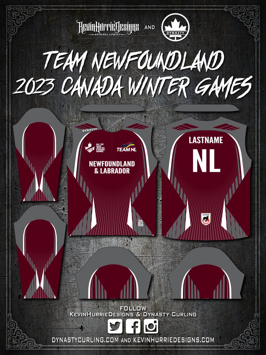 Apparel I Designed For Team Newfoundland & Labrador For The 2023  Canada Winter Games
.
#kevinhurriedesigns #dynastycurling #teamdynasty #teamnewfoundland #canadawintergames #curling #curlingapparel #apparel #sports #sportsapparel #design #art #jersey #shirts #jackets #clothing