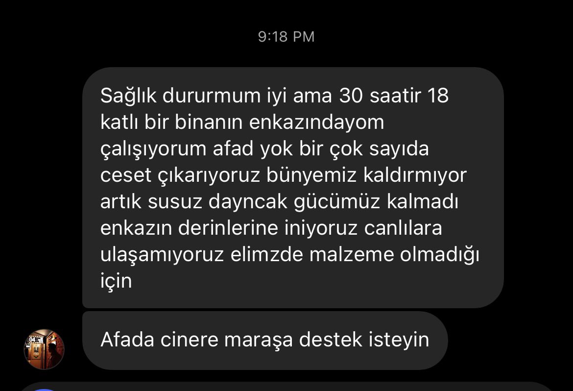 ilosscann's tweet photo. ya yardım edin lütfen gücü kalmadı kimsenin lütfen #deprem #kahramanmarasdepremi https://t.co/M1uVq60WE3