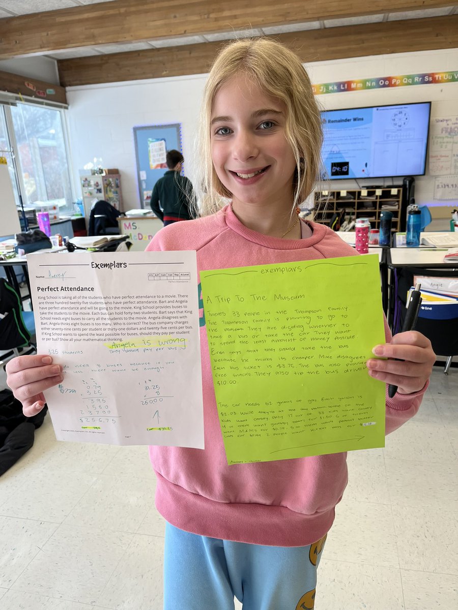 Students were challenged to create their own Exemplar using strategies from their previous work! I love to see their creativity and determination. 👏🏼 #wt112 #112leads
