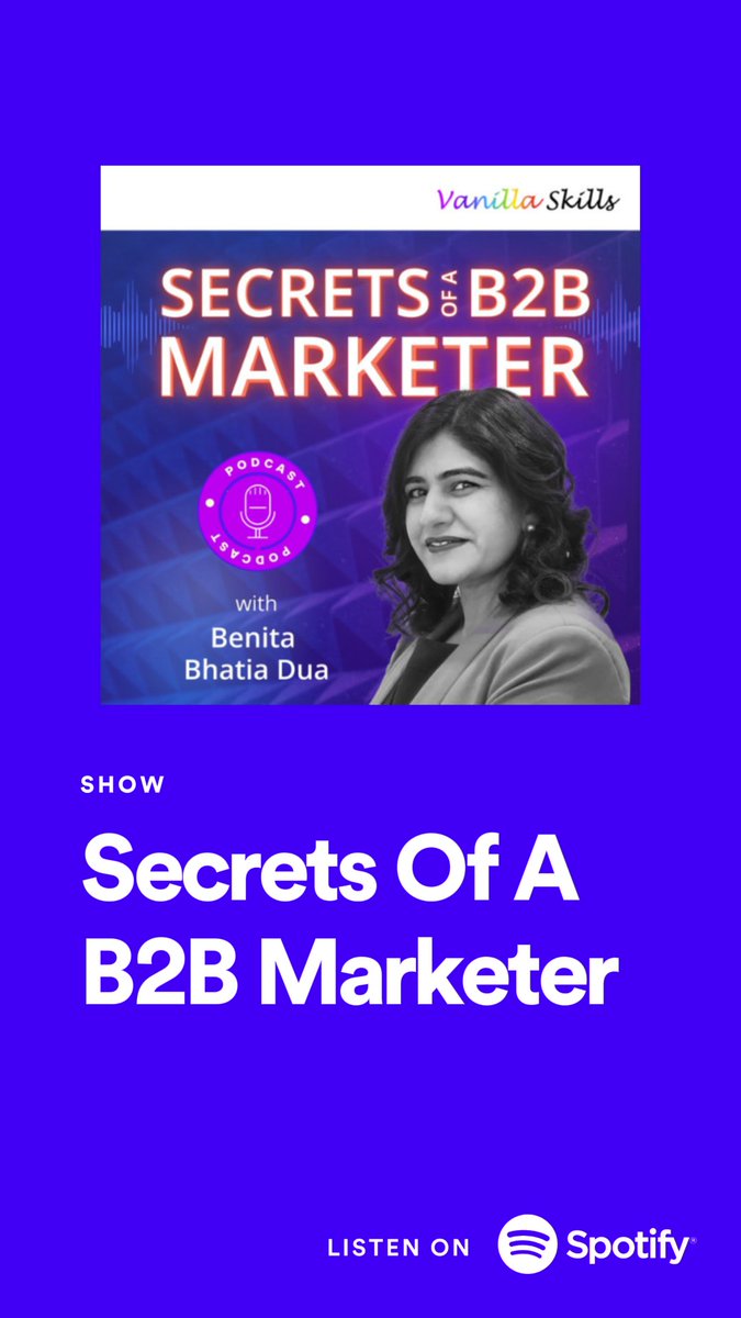 Have you heard this? 

open.spotify.com/episode/1Ymqsm…

#b2bmarketing #b2bmarketer