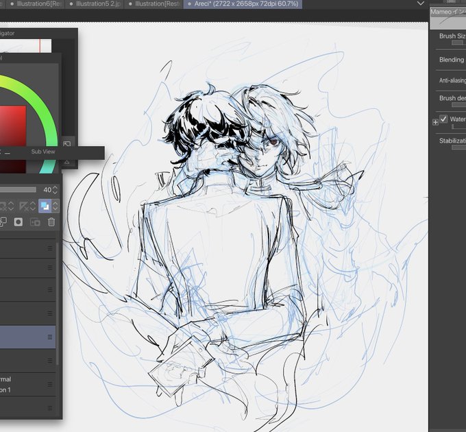Midnight akeshu

There will be spoiler in my P5R sketch dump so be aware 