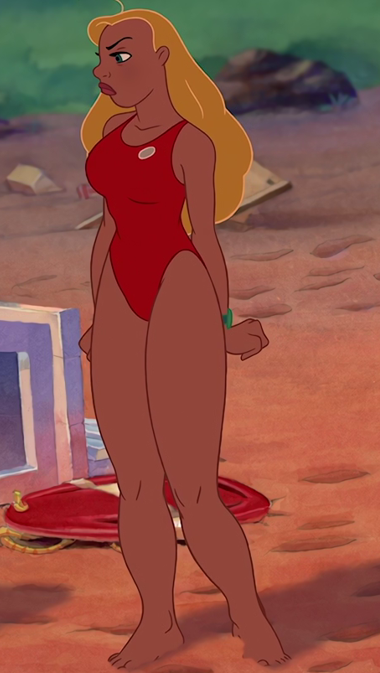 Birilillo's tweet photo. God, the lifeguard from Lilo e Stitch, one of the most thicc and sexy women I ever see in a movie. Look at her, her shapes are insane!
#ThiccThighs #onepieceswimsuit #hipdip https://t.co/CwvhLt2fYN