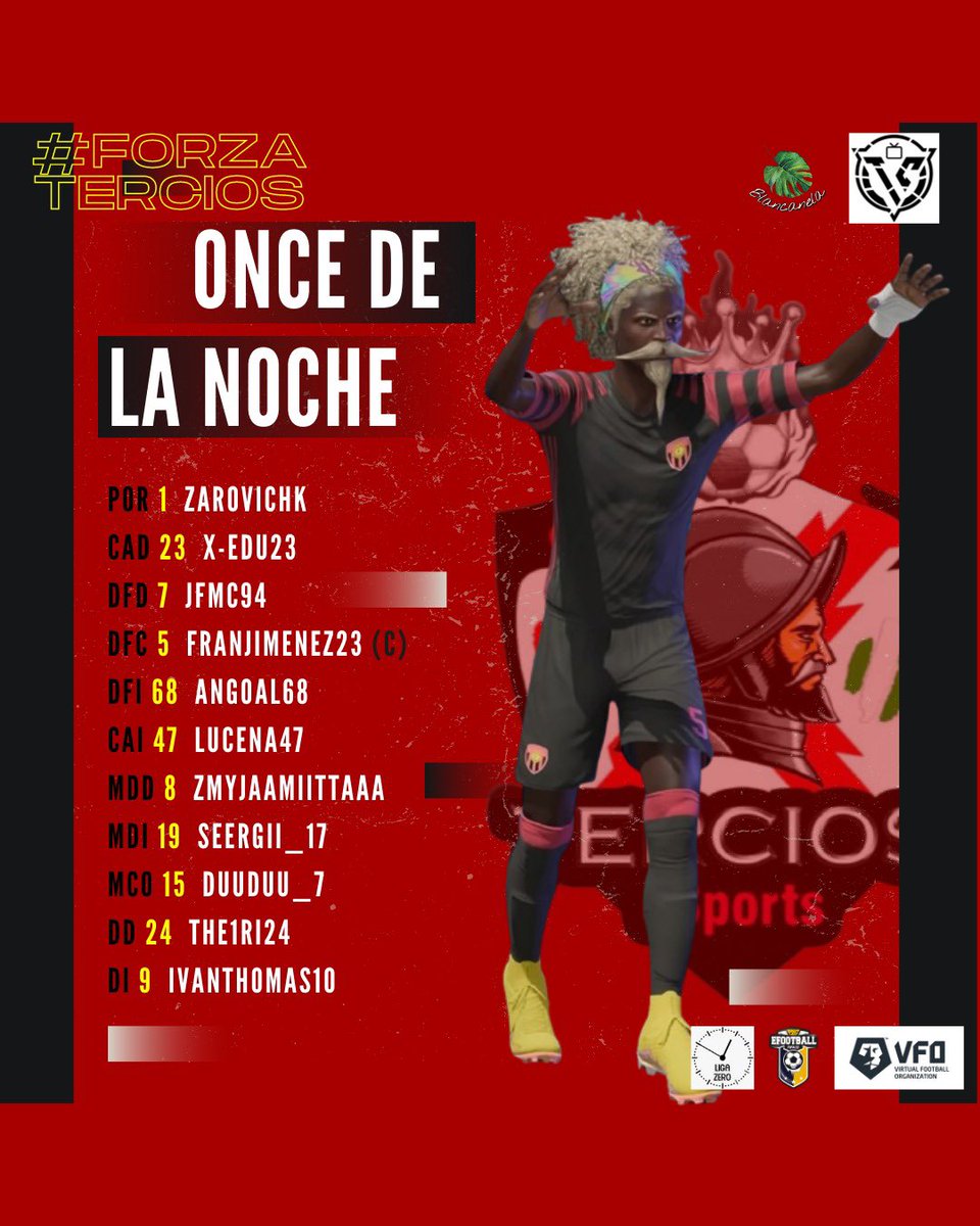 🎽ALINEACIÓN HOY🎽

🧤 <a href="/scanyit/">ramon dominguez</a>
⚡️ <a href="/47lucena/">José Antonio Lucena</a> 
🚧 <a href="/Gonalvarez68/">@angoal68</a> 
🚧 <a href="/FranJimenez94/">Francisco Jiménez.</a>
🚧 <a href="/Juanfran_Moya_7/">Juan Fran (7)</a> 
⚡️ <a href="/edu_a23/">X-Edu23</a> 
🧹 <a href="/JonGandarias/">Jon</a>
🫁 <a href="/Seergii_17/">Seergii_17</a> 
⭐️ <a href="/DuuDuuu_7/">Edu 🤘</a> 
🎩 @Ivanthomas102
🪄 <a href="/urifr24/">Oriol Fernández</a>

No hay árbol que el viento no haya sacudido🌳🍃