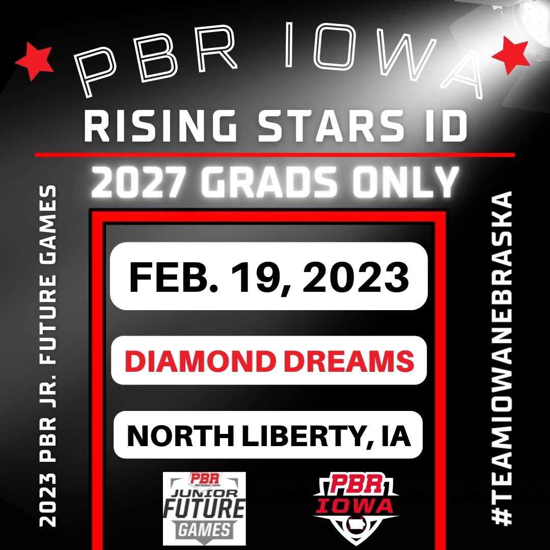 PrepBaseballIA's tweet photo. 🚨 𝟚𝟘𝟚𝟛 ℙ𝔹ℝ Jr Futures 𝕀𝔻's 🚨

Only 6 days until the next chance to showcase class of 2027!! 💪

Jr Futures ID- Feb 19th @DiamondDreams
🔗 https://t.co/koZasVL5We

Jr Futures ID- Mar 5th
@sportsplex_west
🔗 https://t.co/VPOBlevp7G
 
#TEAMIOWANEBRASKA https://t.co/2DmVXlA05C
