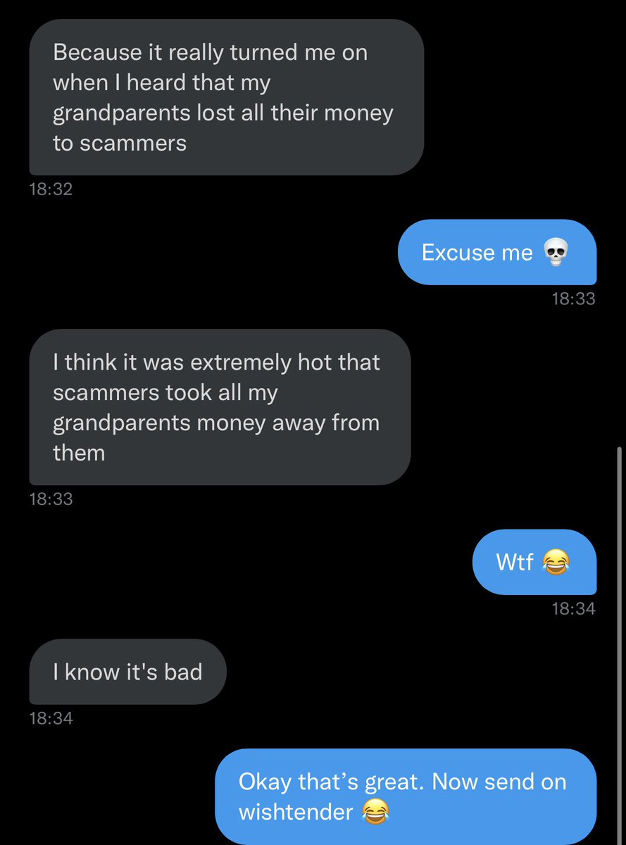 NixxTakes's tweet photo. You don’t understand how long I’ve been laughing wtf. 

catfishfindom findom scamfetish https://t.co/lNa34iyNjU