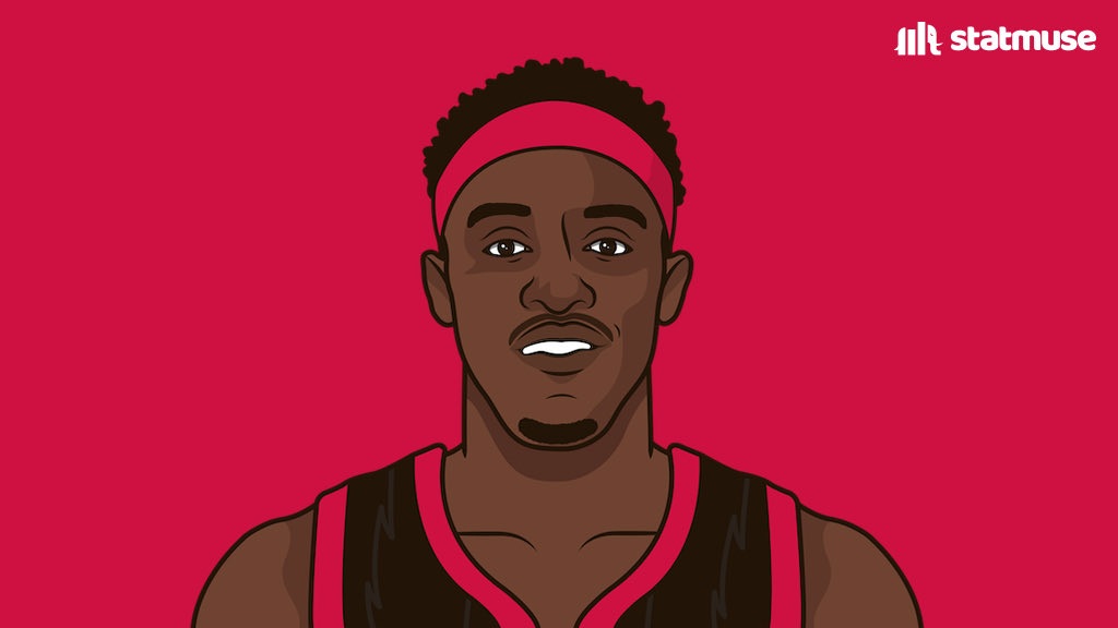 statmuse's tweet image. Left is his All-NBA seasons. Right is this season. 

22.8 PPG                 24.7 PPG
7.9 RPG                    7.9 RPG
4.4 APG                   6.2 APG