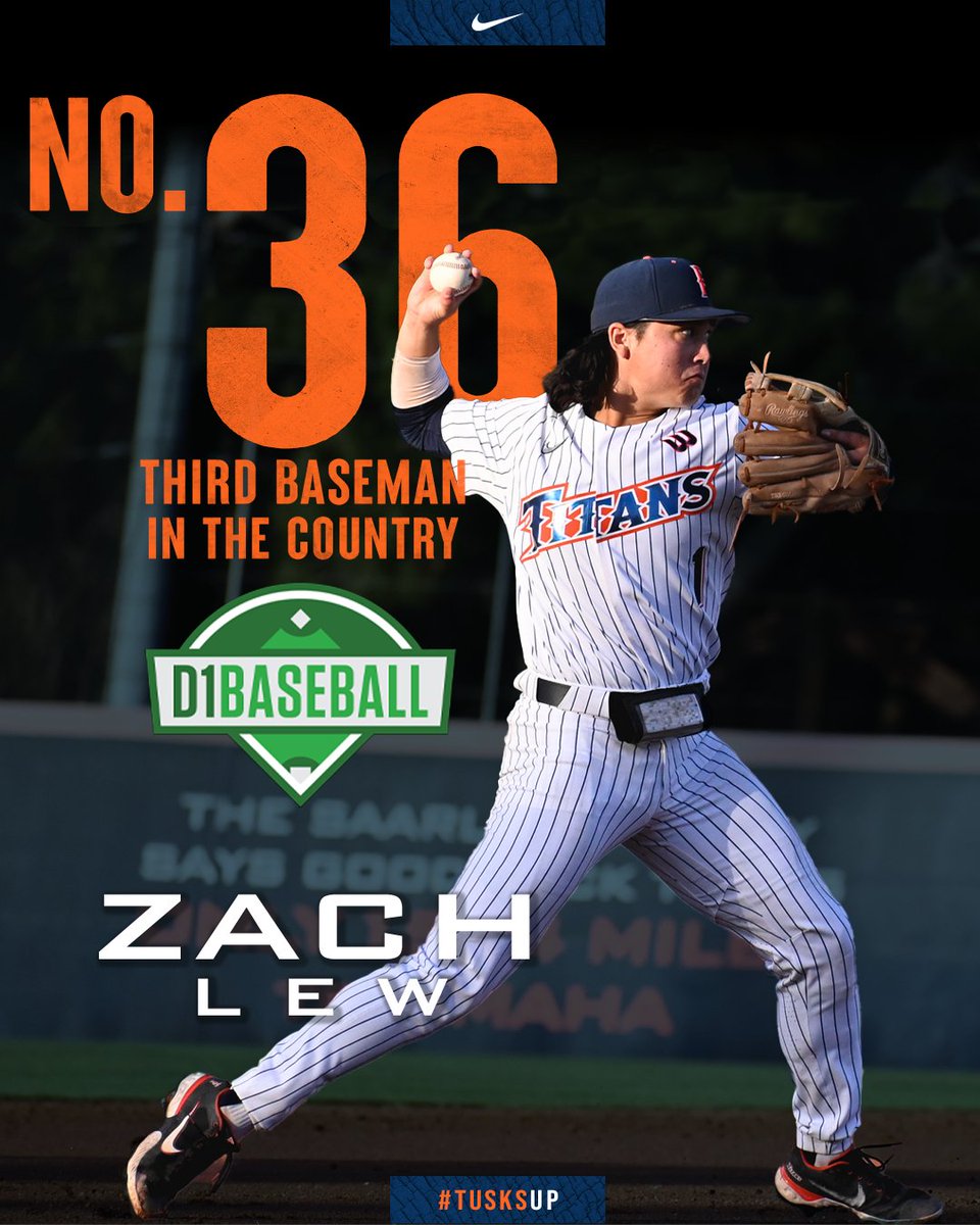 FullertonBSB's tweet photo. .@zachlew20 checks in at No. 3️⃣6️⃣ in @d1baseball's top 50 third baseman heading into the 2023 season. 

#TusksUp https://t.co/IIgXMUsSQv