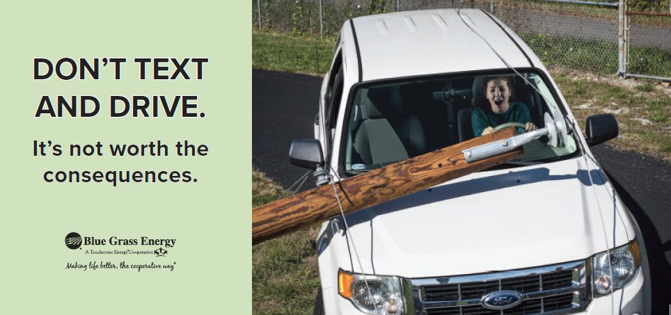 #DistractedDriving can be the cause of power outages. Be #safe and don't text and drive!