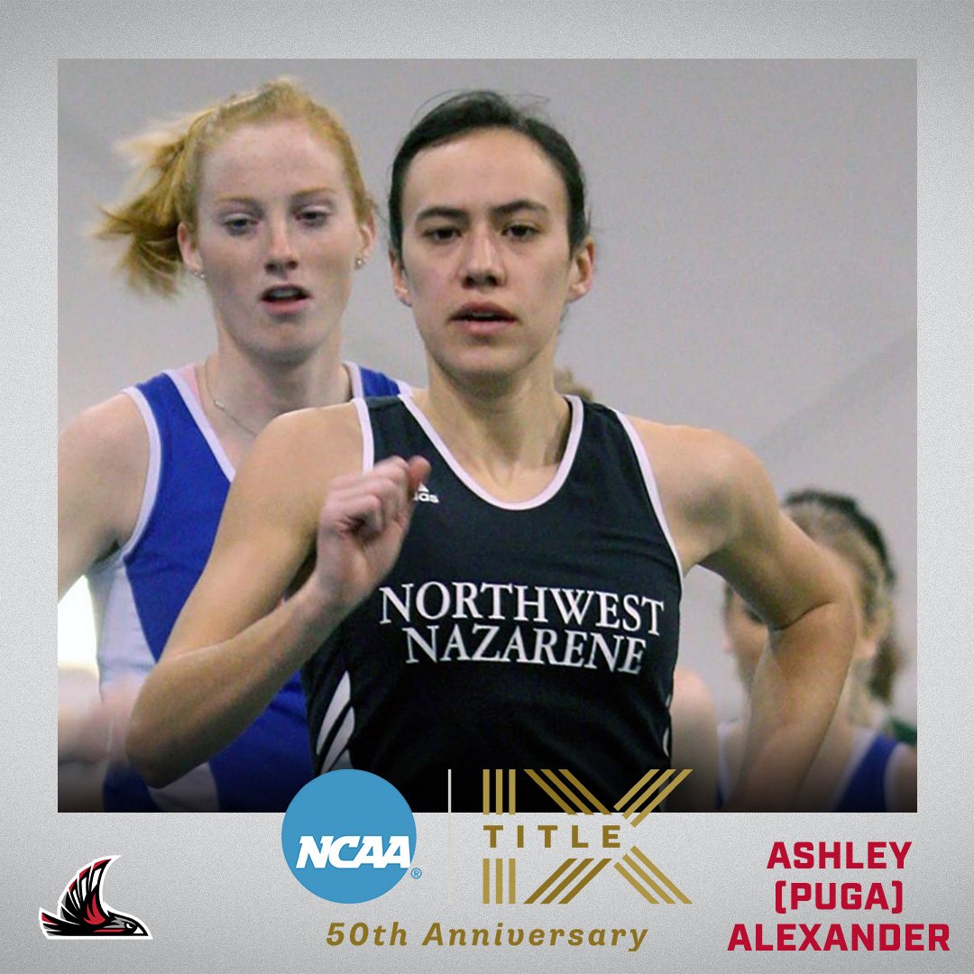 NNUSports's tweet photo. One of the most decorated athletes in NNU history, Ashley (Puga) Alexander won NCAA DII national titles in the 800 meters in both indoor & outdoor in 2009. In 2018, she was the first GNAC athlete to be inducted into the USTFCCCA NCAA Division II Hall of Fame.
#50YearsofTitleIX https://t.co/8p1vXFIvqD