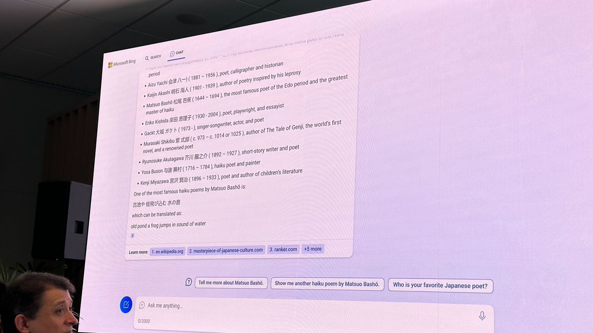 LanceUlanoff's tweet photo. So Microsoft has built a custom version of the generative AI used in ChatGPT to drive a reimagined Bing and its own chat called Co-Pilot. It's in Bing and deeply integrated with the new Microsoft Edge. It's some very smart stuff. #Microsoft https://t.co/X9fa4u2LhM