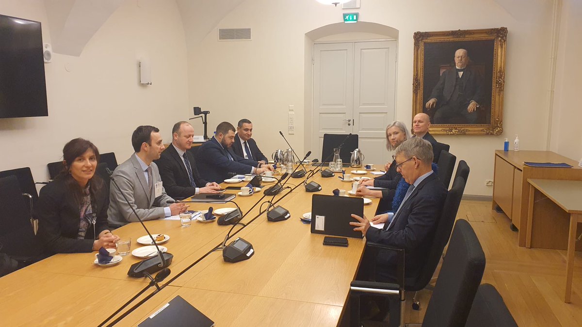 FinlandinSC's tweet photo. Great set of meetings with 🇬🇪⁦@Khamashuridze⁩ ⁦@makhashviliL⁩ &amp;co with ⁦@OlliKantanen⁩ ⁦@jariPLuoto⁩ ⁦@MatiasMarttinen⁩ ⁦@artosatonen⁩ @eduskunta on #Georgia 🇪🇺integration path. Encouraged to continue reforms and recognize achieved progress. 👍 https://t.co/vQnwEhVtbu